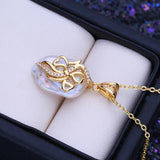 Freshwater 12-16mm Baroque Pearl Pendant Necklace for Women