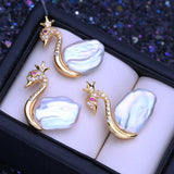 Baroque Pearl Necklace Animal Pendant, Girlfriend Gift