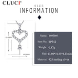 S925 Sterling Silver Heart Shape DIY Pearl Pendant
