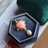 Sweet Heart Pendant Necklace with Mother-of-Pearl Inlay