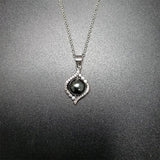 925 Silver Pendant Necklace with Pearl Zircon - Wedding Party Bridal Gift