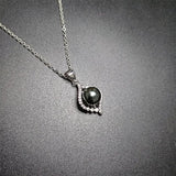 925 Silver Pendant Necklace with Pearl Zircon - Wedding Party Bridal Gift