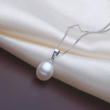 Freshwater Pearl Pendant Necklace 925 Sterling Silver Pretty Jewelry