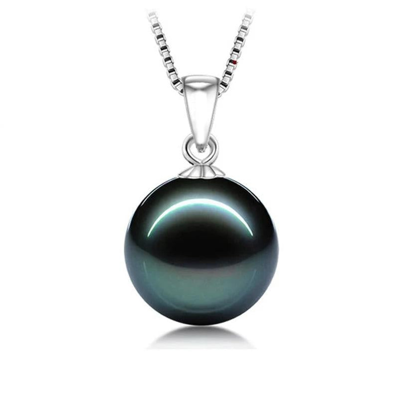 10mm Pearl Pendant 925 Sterling Silver Chain Necklace