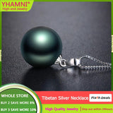 10mm Pearl Pendant 925 Sterling Silver Chain Necklace