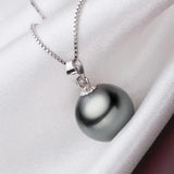 10mm Pearl Pendant 925 Sterling Silver Chain Necklace