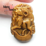 Tiger's Eye Zodiac Pendant Amulet Jewelry Handicraft Gift