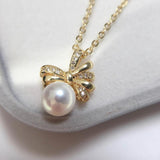 Freshwater Pearl Pendant Necklace 14k Plated Jewelry Gift