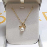 Freshwater Pearl Pendant Necklace 14k Plated Jewelry Gift