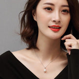 925 Silver Necklace Pendant, Freshwater Pearl Jewelry