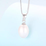 925 Silver Necklace Pendant, Freshwater Pearl Jewelry