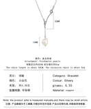 925 Silver Baroque Pearl Branch Pendant Necklace for Women