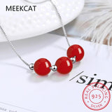 925 Sterling Silver Synthetic Pearls Necklace for Lady Girls Birthday Gift