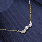 Freshwater Pearl Necklace Pendant Chain Wedding Jewelry