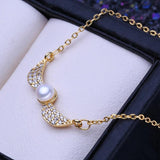 Freshwater Pearl Necklace Pendant Chain Wedding Jewelry