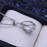 8-9mm Freshwater Pearl Pendant Silver Necklace Gift