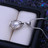 8-9mm Freshwater Pearl Pendant Silver Necklace Gift