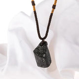 Natural Tourmaline Reiki Bead Pendant Raw Chakra Healing Stone Jewelry
