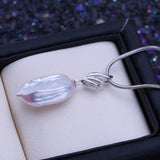 Baroque Pearl Necklace Silver Pendant Birthday Gift