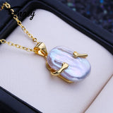Baroque Pearl Pendant Necklace Freshwater Pearl Jewelry Gift