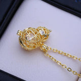 Freshwater Pearl Necklace Cage Pendant with Chain