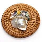 Freshwater Pearl Diamond Shaped Pendant DIY Necklace Accessory