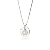 925 Silver Necklace Women Pearl Pendant Wedding Gift