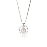 925 Silver Necklace Women Pearl Pendant Wedding Gift