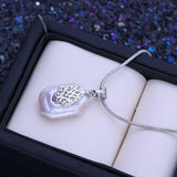 Freshwater Baroque Pearl Necklace with Silver Flower Pendant