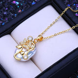 Big Baroque Pearl Necklace w/ Butterfly Pendant Birthday Gift