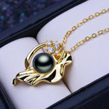 Freshwater Pearl Necklace Flower Pendant Chain Party Jewelry Gift