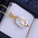 Large Baroque Pearl Pendant Necklace for Women