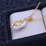 Large Baroque Pearl Pendant Necklace for Women