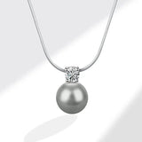 Zircon Pendant Necklace 925 Silver Jewelry for Women Wedding
