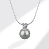 Zircon Pendant Necklace 925 Silver Jewelry for Women Wedding
