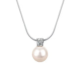 Zircon Pendant Necklace 925 Silver Jewelry for Women Wedding