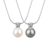 Zircon Pendant Necklace 925 Silver Jewelry for Women Wedding