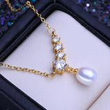 Freshwater Pearl Pendant Necklace Wedding Jewelry