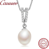 925 Silver Necklace Pendant 8-9mm Freshwater Pearl Jewelry