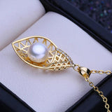 Freshwater Pearl Necklaces Flower Pendant Chain Party Jewelry