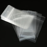 200pcs Transparent Hanging Hole Plastic Bags Self-adhesive Packaging Bags