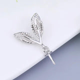 925 Silver Pearl or Bead Semi Mount Pendant Yellow Rose