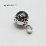 S925 Silver Pendant with Hollow Charms for Seawater Pearl, Conceal Flaws