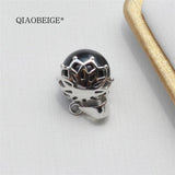 S925 Silver Pendant with Hollow Charms for Seawater Pearl, Conceal Flaws