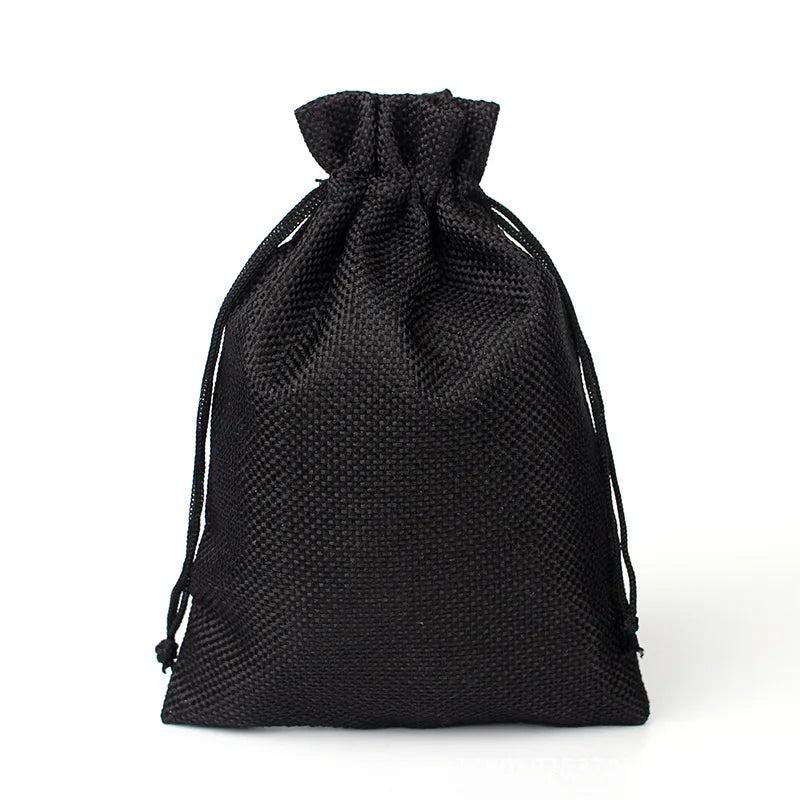 50Pcs 7x9 8x10cm Drawstring Burlap Gift Bags for Jewelry Packaging Wedding