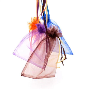 50Pcs/Lot Organza Drawstring Gift Bags Wedding Birthday Packaging Bags