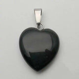 5pcs Agate Lucky Heart-shaped Pendant Silver Craft Quartz Chakra Healing