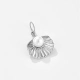 925 Silver Pearl Conch Pendant Choker Charm Rock Punk Beads Necklace