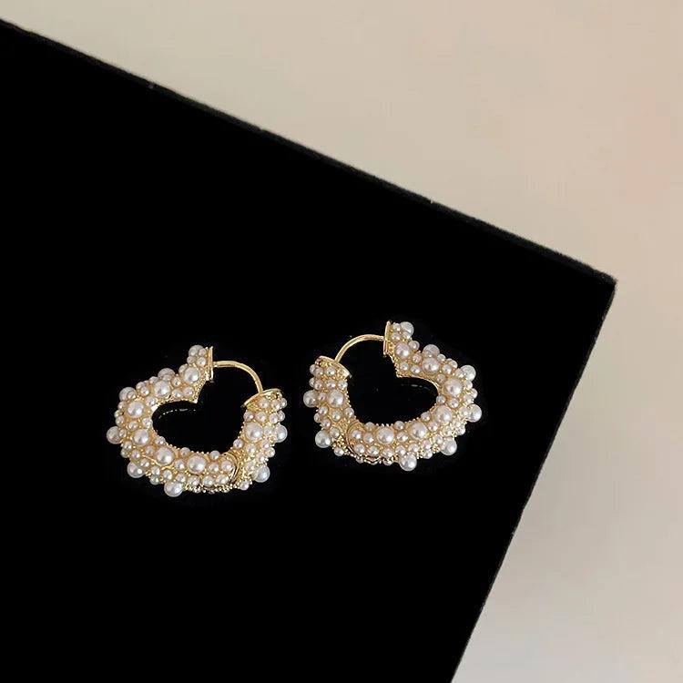 Star Pearl Love Ear Buckle Girl Earring