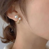 Pearl Stud Earrings for Women Birthday Gift Boho Everyday Earrings
